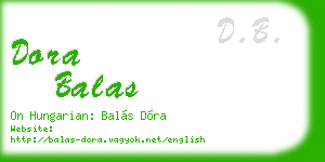 dora balas business card
